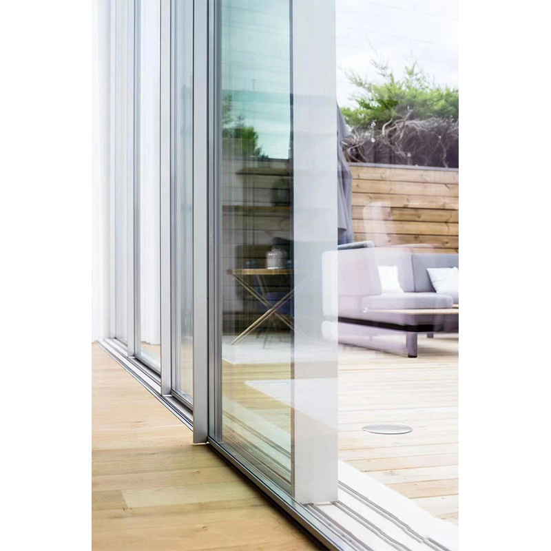 How does a heavy-duty narrow exterior door achieve an ultimate sense of transparency with its narrow frame?